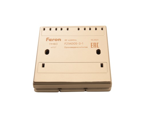 Выключатель беспроводной FERON TM83, 230V, 500W, трехклавишный, золото