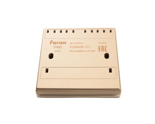 Выключатель беспроводной FERON, TM82, 230V, 500W, двухклавишный, золото