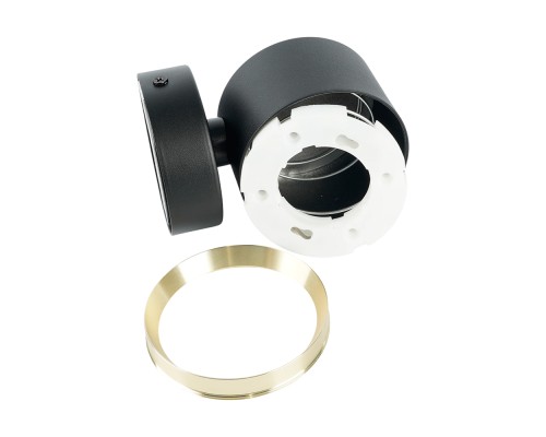 Светильник  настенный Feron HL4598  Barrel DUET 12W, 230V,GX53, черный + золото IP20