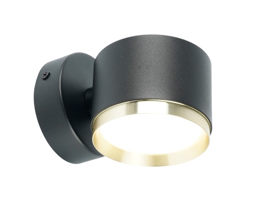 Светильник  настенный Feron HL4598  Barrel DUET 12W, 230V,GX53, черный + золото IP20