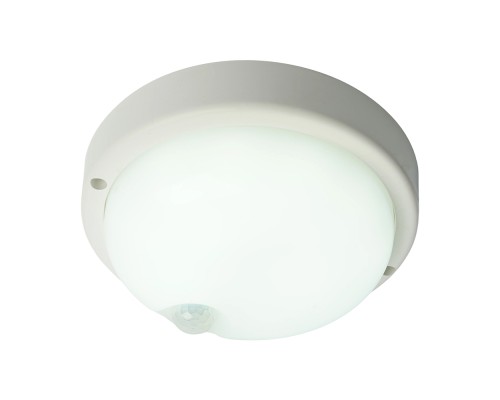 Светильник светодиодный пылевлагозащищённый с ИК-датчиком Feron AL3006 в пластиковом корпусе 12W 4000K 220V IP65 белый