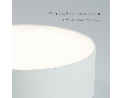 Светильник накладной со светодиодами 20W, 1400Lm, белый (4000К), AL200 “Simple matte”