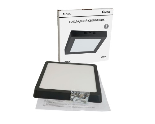 Светодиодный светильник Feron AL505 накладной 24W 4000K черный