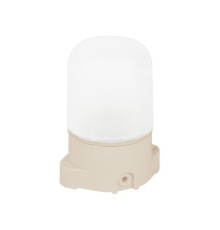 Светильник НББ 01-60-001 138х105х84мм, E27 max 60Вт, прямой пласт. корпус, стекло, IP65, бежевый