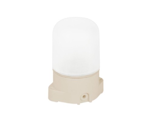 Светильник НББ 01-60-001 138х105х84мм, E27 max 60Вт, прямой пласт. корпус, стекло, IP65, бежевый