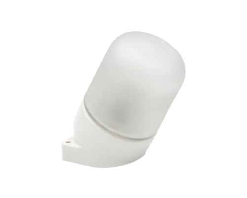 Светильник НББ 01-60-102 129х152х89мм, E27 max 60Вт, наклонный керам. корпус, стекло, IP65, белый