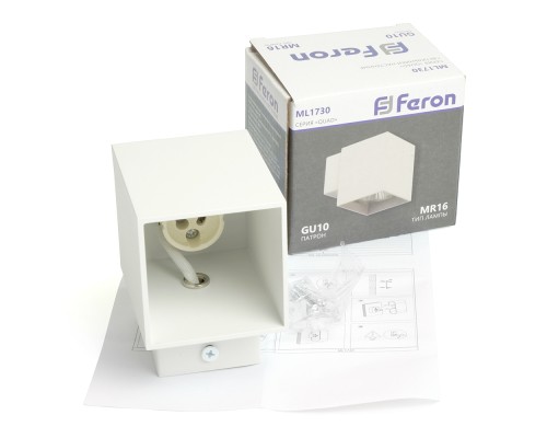 Светильник  настенный Feron ML1730 QUAD   MR16 35W, 230V, GU10,  белый IP20