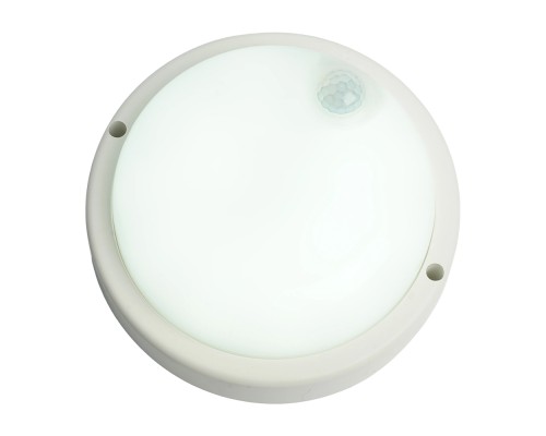 Светильник светодиодный пылевлагозащищённый с ИК-датчиком Feron AL3006 в пластиковом корпусе 12W 4000K 220V IP65 белый