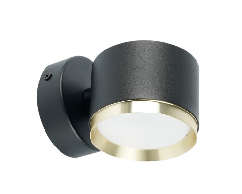 Светильник  настенный Feron HL4598  Barrel DUET 12W, 230V,GX53, черный + золото IP20
