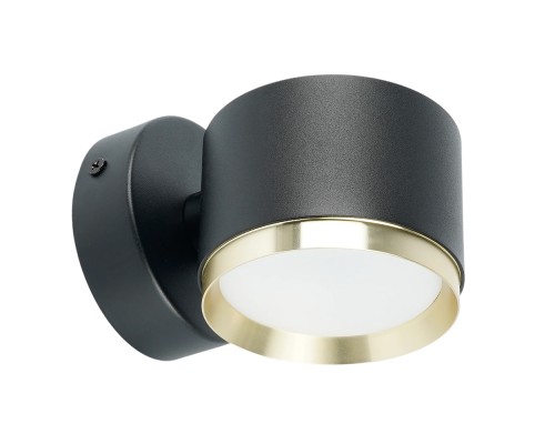 Светильник  настенный Feron HL4598  Barrel DUET 12W, 230V,GX53, черный + золото IP20