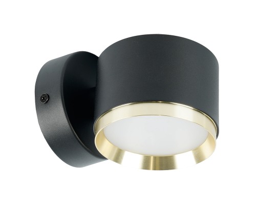 Светильник  настенный Feron HL4598  Barrel DUET 12W, 230V,GX53, черный + золото IP20