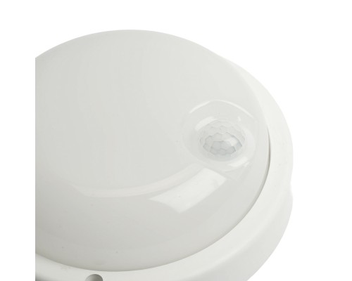 Светильник светодиодный пылевлагозащищённый с ИК-датчиком Feron AL3006 в пластиковом корпусе 12W 4000K 220V IP65 белый