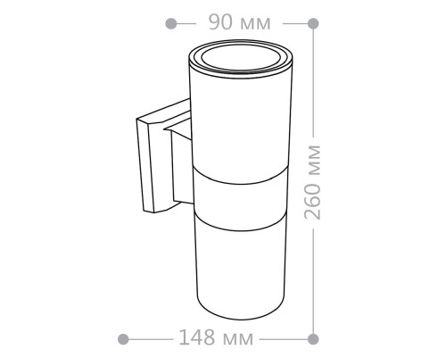 Уличный настенный светильник Feron DH0702 230V 2*E27 260*155*90мм серый "Техно" (арт. 06295)