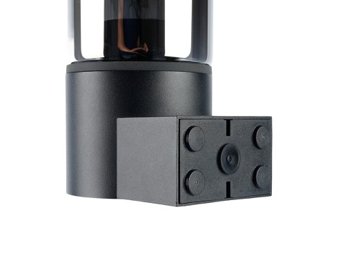 Светильник садово-парковый Feron DH1801, на стену вверх, E27 230V, черный