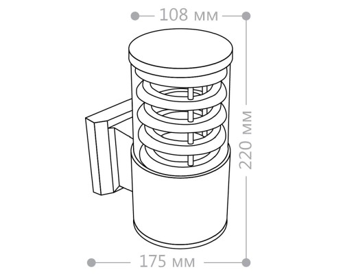Уличный настенный светильник "Техно" Feron DH0801 230V E27 220*175*108мм черный (арт. 06300)