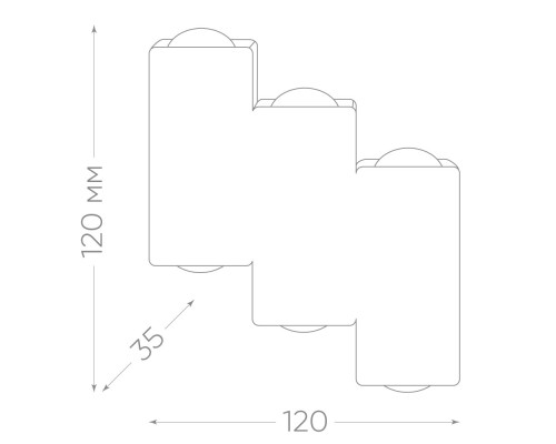 Светильник уличный светодиодный Feron DH110, 6*1W, 600Lm, 4000K, черный
