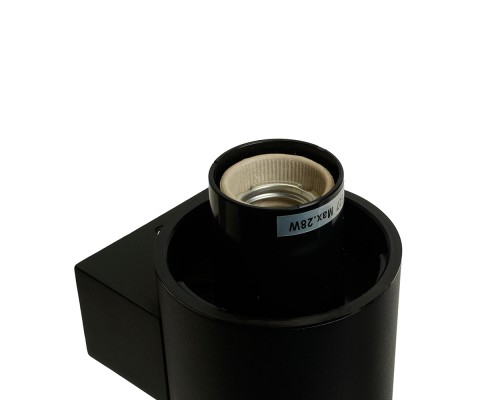 Светильник садово-парковый Feron DH1802, на стену вверх/вниз,  E27 230V, черный