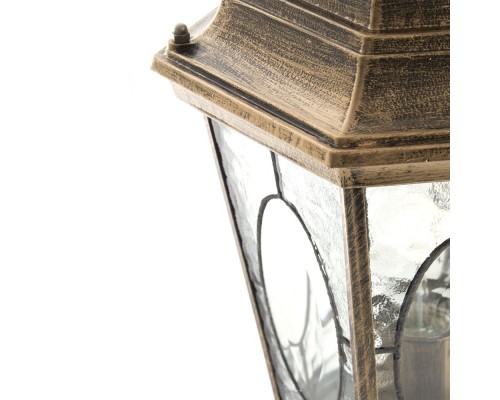 Садово-парковый фонарь "Витраж" с овалом на стекле Feron PL154 Черное Золото