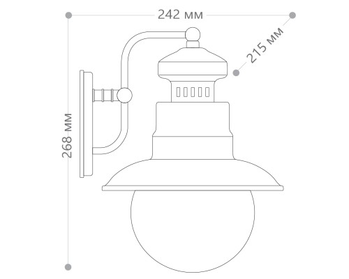 Светильник садово-парковый Feron PL571 на стену вниз 60W 230V E27, черный