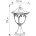 Светильник садово-парковый Feron PL4074 четырехгранный на постамент 60W E27 230V, черное золото