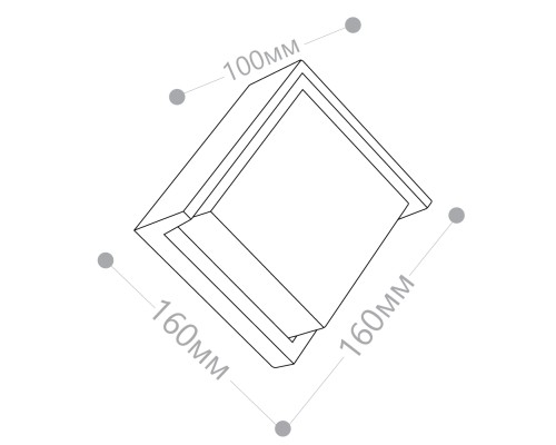 Светильник уличный светодиодный Feron DH108, 12W, 720Lm, 4000K, черный