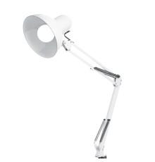 Светильник под лампу Feron DE1430 60W, 230V, патрон E27 на струбцине, белый