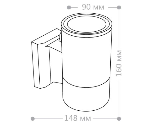 Уличный настенный светильник "Техно" Feron DH0701 230V E27 160*155*90мм черный (арт. 06296)