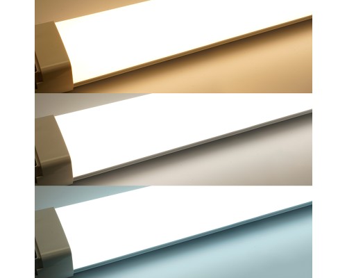 Светодиодный светильник 36W 3600Lm 3000K-4000K-6400K, с ручным переключением режимов, пластиковый корпус, 1160*66*45мм, возм. соед. в линию, AL5099