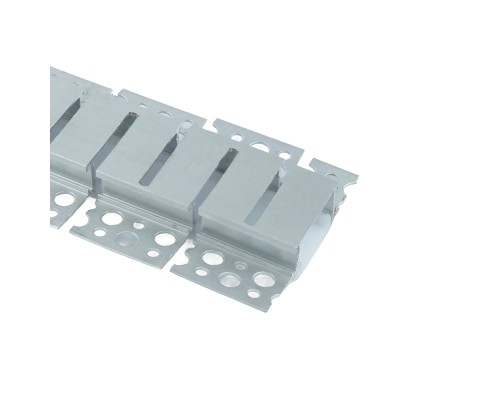 Профиль алюминиевый встраиваемый скрытый, серебро, CAB248