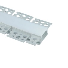 Профиль алюминиевый встраиваемый скрытый, серебро, CAB248