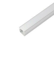 Профиль алюминиевый накладной, 10х10мм, серебро, CAB243