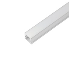 Профиль алюминиевый накладной, 10х10мм, серебро, CAB243