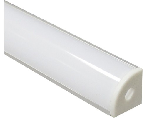 Профиль для светодиодной ленты Feron CAB280 "угловой круглый" с заглушками серебро 10299