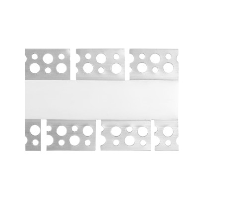 Профиль алюминиевый встраиваемый скрытый, серебро, CAB248