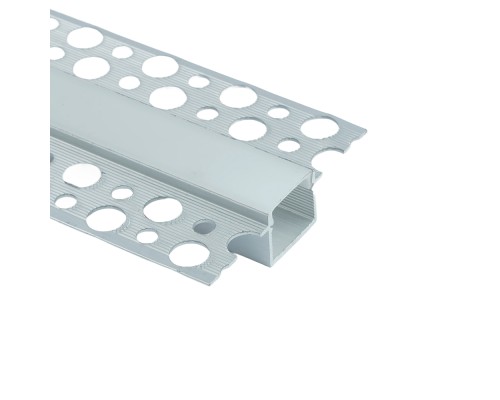 Профиль алюминиевый встраиваемый скрытый, серебро, CAB254