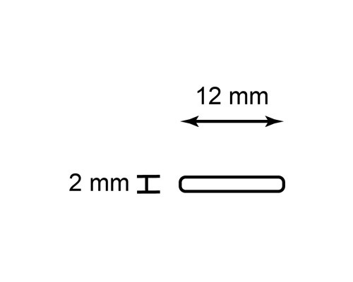 Профиль  накладной 12х2мм, алюминиевый, серебро, 2м, CAB285