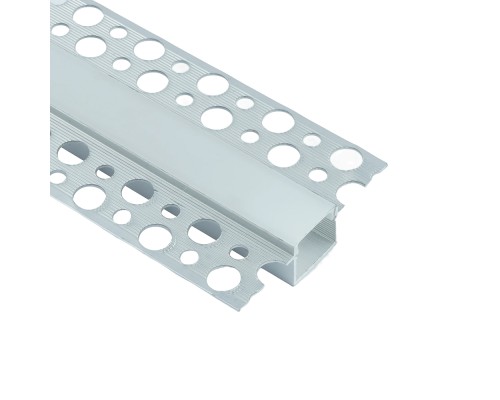 Профиль алюминиевый встраиваемый скрытый, серебро, CAB254