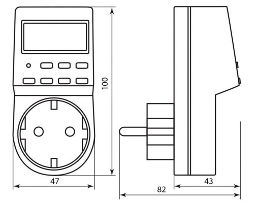 Розетка с таймером Feron TM24 3600W/16A 230V