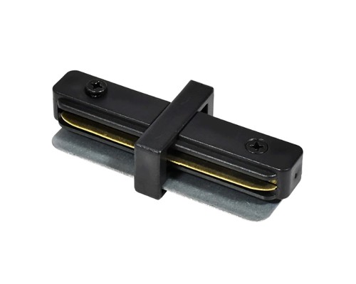 Коннектор прямой однофазный для шинопровода, черный, LD1020