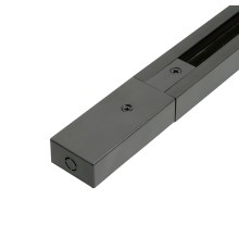 Шинопровод для трековых однофазных светильников, черный, 1м,  в наборе токоввод, заглушка, крепление, CAB1007