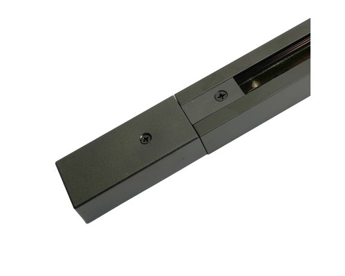 Шинопровод для трековых однофазных светильников, черный, 1м,  в наборе токоввод, заглушка, крепление, CAB1007