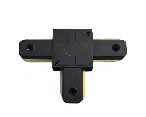 Коннектор Т-образный однофазный для шинопровода  , черный , LD1003