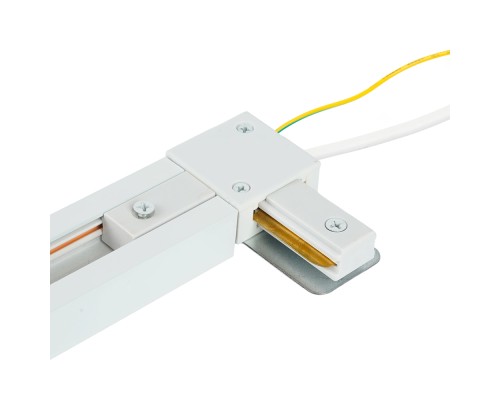 Коннектор угловой однофазный для шинопровода с проводом, белый, LD1021C