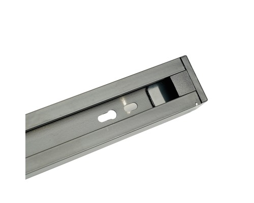 Шинопровод для трековых однофазных светильников, черный, 1м,  в наборе токоввод, заглушка, крепление, CAB1007