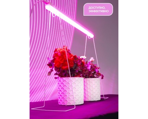 Светодиодный светильник для растений спектр фотосинтез (красно-синий) 12W, пластик, IP40, AL7000