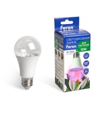 Лампа светодиодная для растений А60 Feron LB-7060 E27 10W 175-265V красно-синий спектр