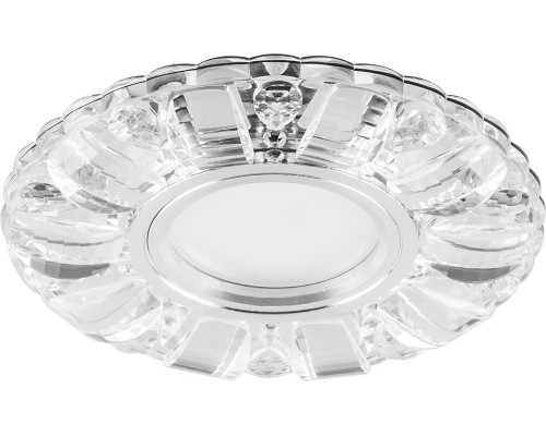 Светильник встраиваемый с белой LED подсветкой Feron CD921 потолочный MR16 G5.3 прозрачный