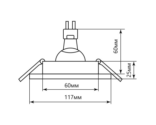 Встраиваемый светильник с LED подсветкой Feron CD900 15LED 4000K, MR16 50W G5.3, белый, хром 28843