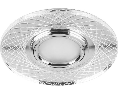 Светильник встраиваемый с белой LED подсветкой Feron CD970 потолочный MR16 G5.3 прозрачный