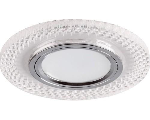 Светильник встраиваемый с белой LED подсветкой Feron CD955 потолочный MR16 G5.3 прозрачный